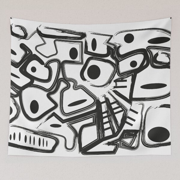 Item preview, Frammenti – Abstract Noise in Black & White designed and sold by pinovolpino.