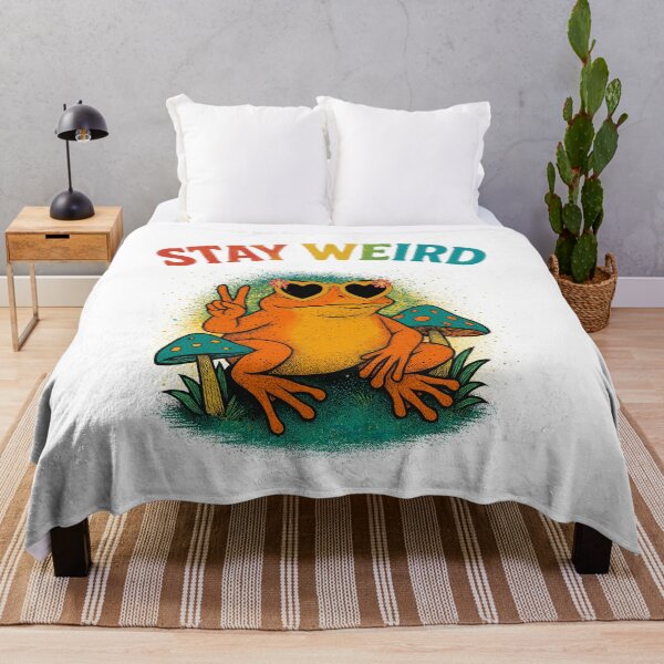 Item preview, Groovy Frog Under Magic Mushrooms – Psychedelic Vibe Peace Frog Design designed and sold by elisarasada.