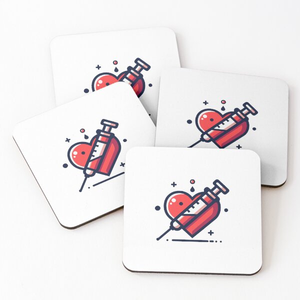 Item preview, Minimalistic Syringe & Heart – Modern Phlebotomist Design designed and sold by denissmartin2020 ..