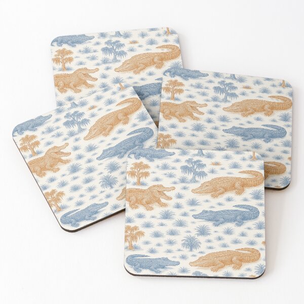 Item preview, Alligator Toile designed and sold by Florida Girl Paper Co..