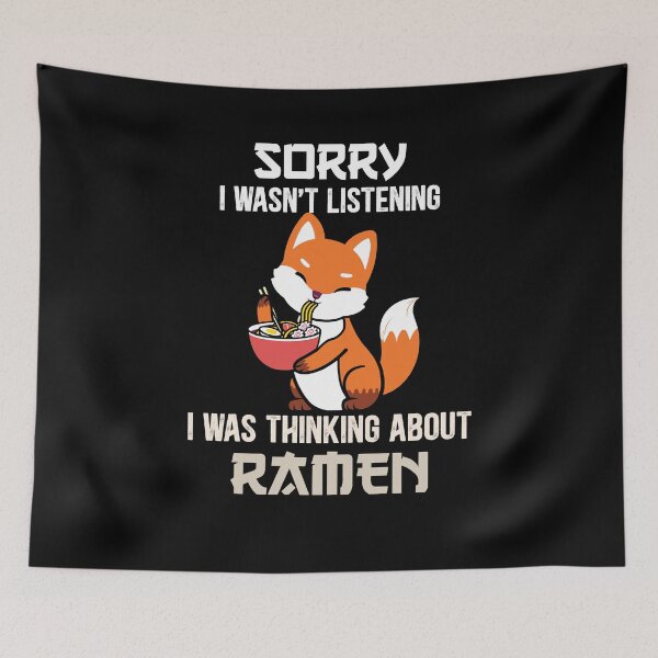 Item preview, Ramen Thoughts Shiba Inu Clothing for Noodle Lovers designed and sold by KolbaVison.