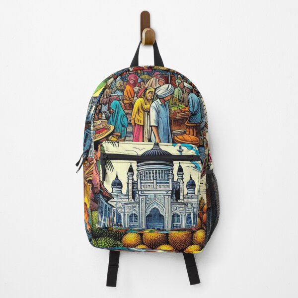Item preview, Medan City with Traditional Market – Vibrant Indonesian Urban Scene, an AI-Generated Design for Tourists and City Lovers designed and sold by knalpot-design.
