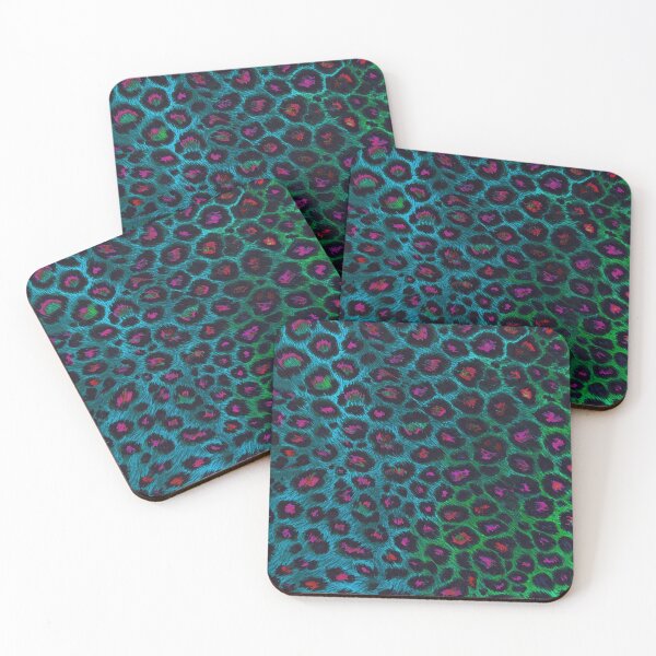 Item preview, Snow Leopard Neon-Noir Pattern designed and sold by StitchNRebl.