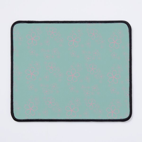 Item preview, Pink flowers on mint designed and sold by WillowBrooke-.