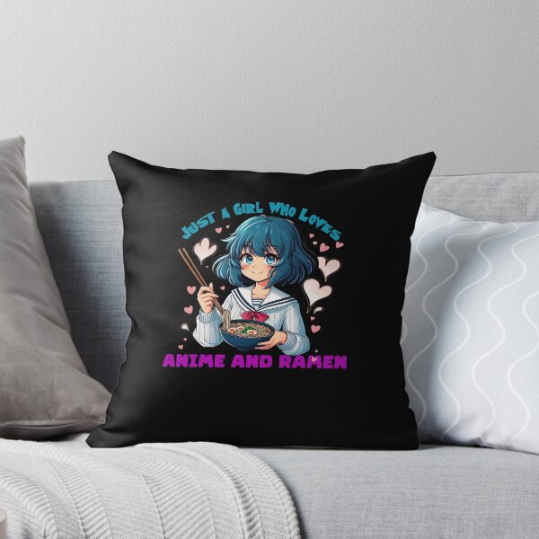 Anime Mädchen Ramen Liebhaber Japanische Nudelsuppe Otaku Kleidung Dekokissen