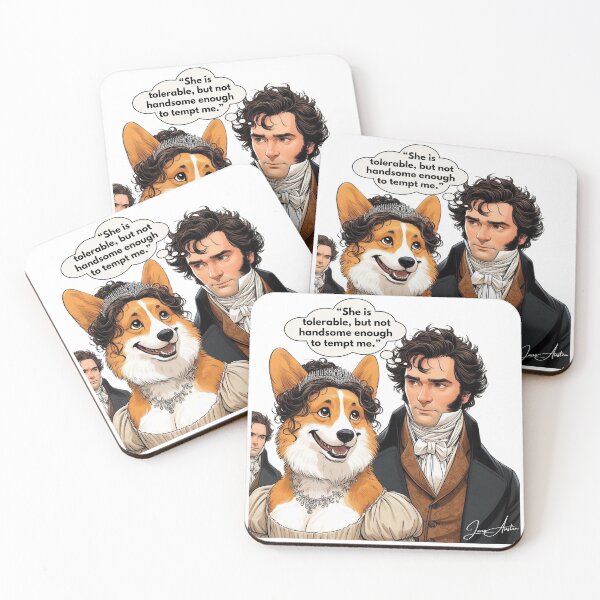 Item preview, Corgi Pride & Prejudice: She is tolerable... designed and sold by SassiDesigns.