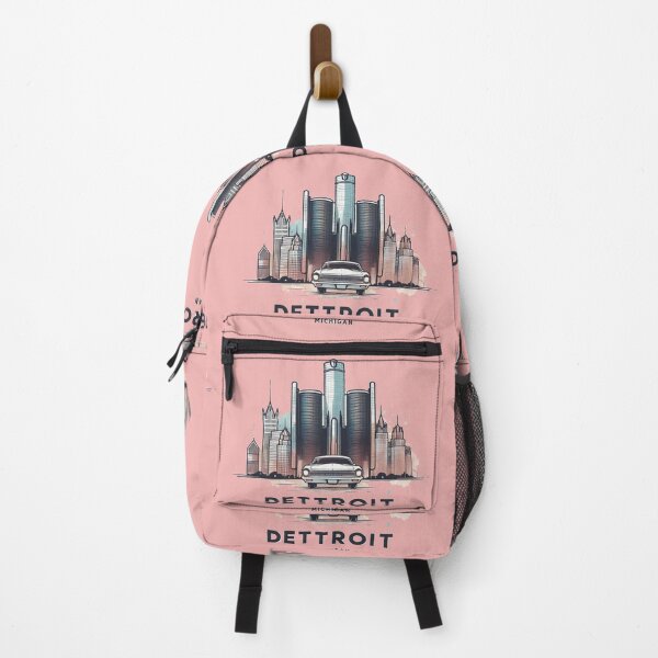 Item preview, Detroit Skyline Michigan | Minimalist Cute Watercolor Cityscape Sketch Design, designed and sold by PaintMeWorld.
