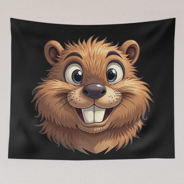Item preview, Funny Beaver - Playful and Cute Cartoon Face designed and sold by latelierdechris.