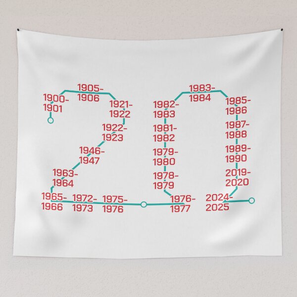 Item preview, 20 League Titles LFC Tube map green designed and sold by peterdy.