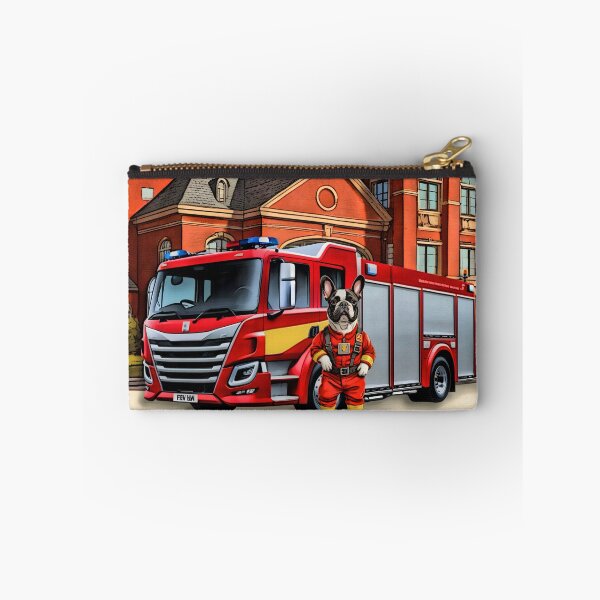 Item preview, Cartoon French Bulldog Fireman Dad designed and sold by NikkiBear67.