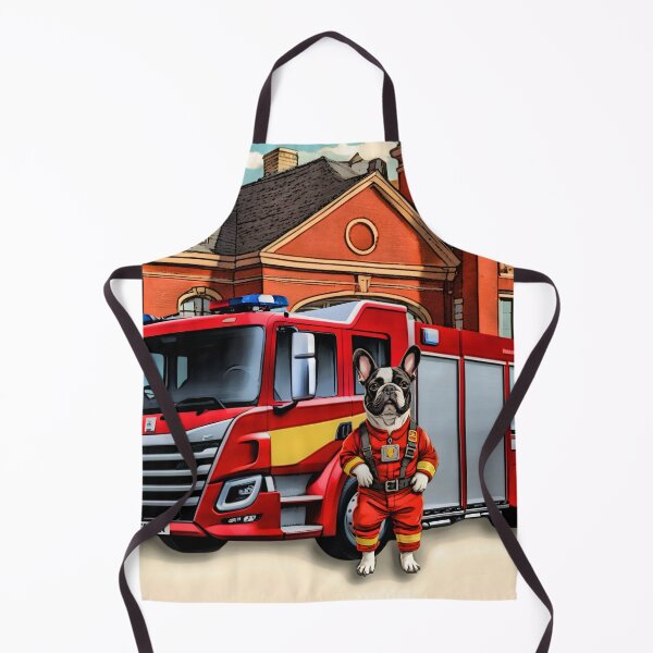 Item preview, Cartoon French Bulldog Fireman Dad designed and sold by NikkiBear67.
