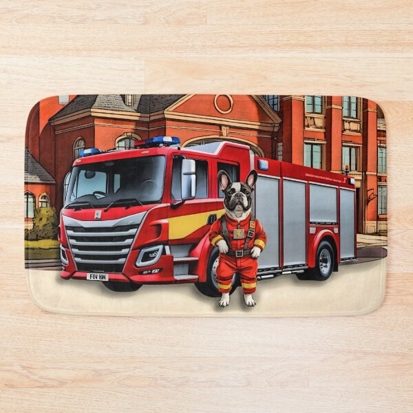 Item preview, Cartoon French Bulldog Fireman Dad designed and sold by NikkiBear67.
