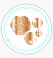 Live Long And Prosper. - in circular Gallifreyan from Doctor Who - Gold on Dark Sticker
