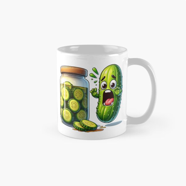 Item preview, Funny Shocked Pickle Cartoon - Quirky and Humorous Food Art designed and sold by latelierdechris.