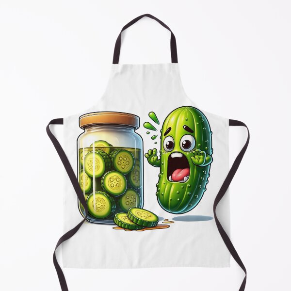 Item preview, Funny Shocked Pickle Cartoon - Quirky and Humorous Food Art designed and sold by latelierdechris.