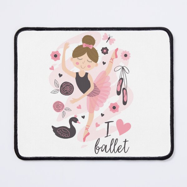 Item preview, I Love Ballet - Cute Ballerina in Pink Tutu designed and sold by PrancingPumpkin.