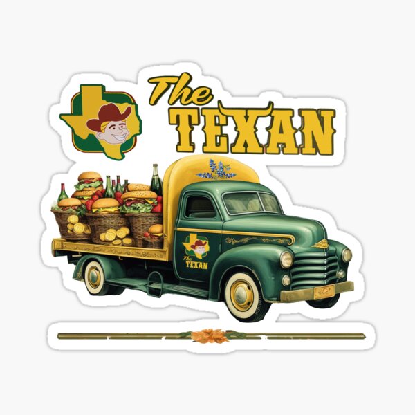 Vista previa del artículo con la obra «Un camión de Texas trae excelente comida», diseñado y vendido por uncledougie.