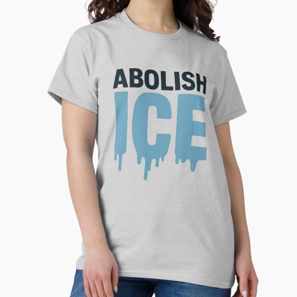 Aperçu de l'œuvre autocollant texte « abolir la fonte des glaces » créée et vendue par TellMeThisTown.