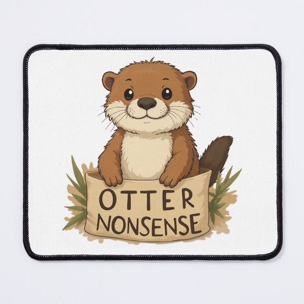 Item preview, Funny Otter Nonsense - Playful and Punny Animal Artwork designed and sold by latelierdechris.