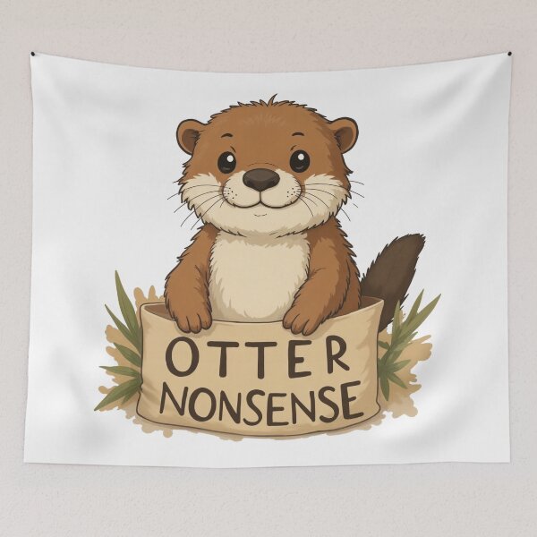 Item preview, Funny Otter Nonsense - Playful and Punny Animal Artwork designed and sold by latelierdechris.