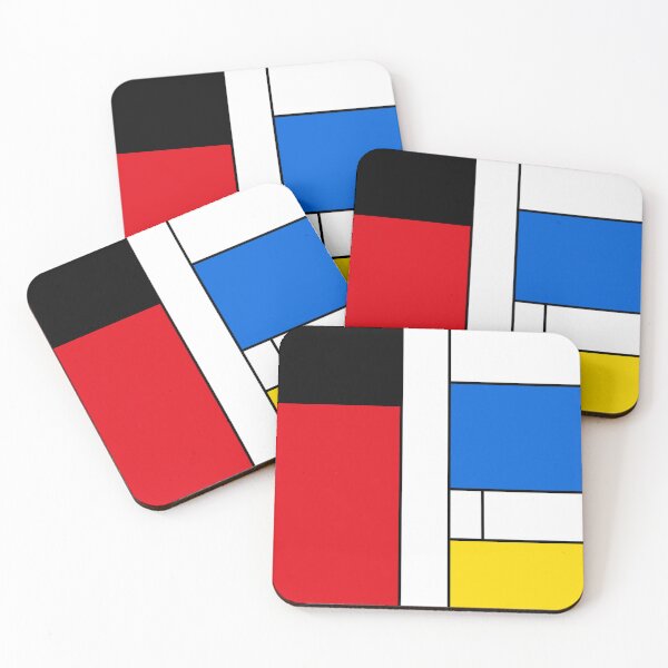 Item preview, Mondrian Style Abstract – Red, Blue and Yellow Composition designed and sold by Keston Studios.