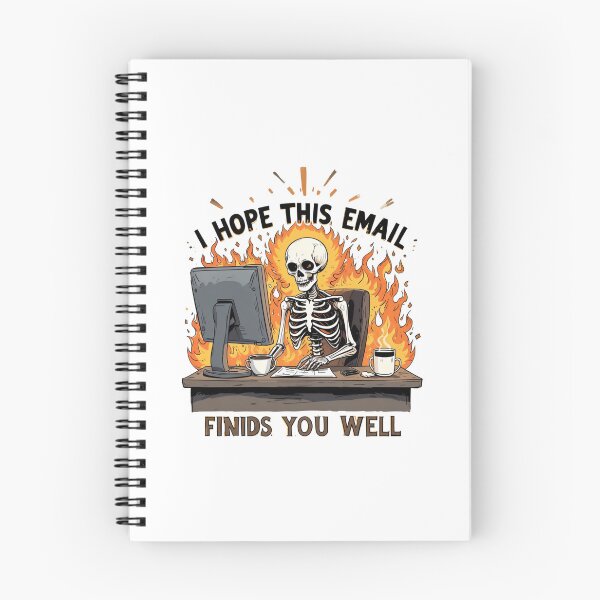 Item preview, Stressed Skeleton Email - Hilarious Workplace Humor designed and sold by latelierdechris.