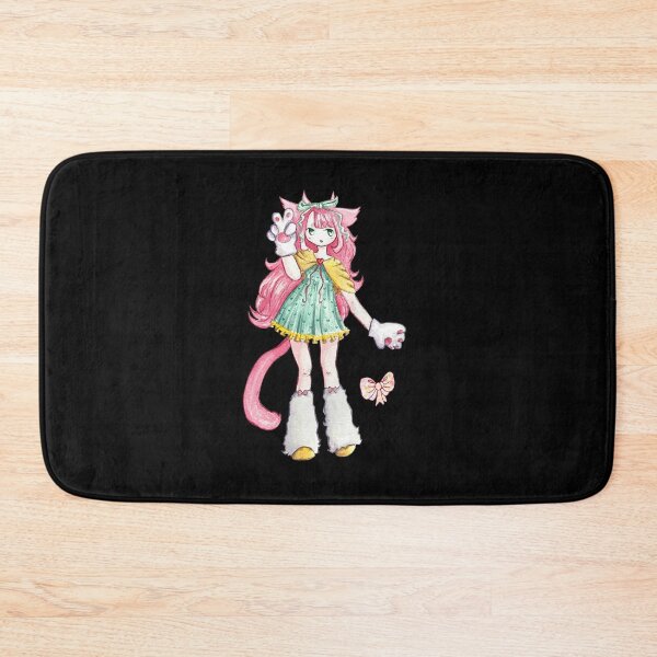 Item preview, Neko Girl Design: Kawaii Anime Figure with Cat Ears and Tail designed and sold by KolbaVison.