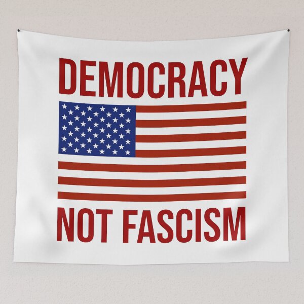 Item preview, Democracy not fascism  designed and sold by Rachel the Artist .