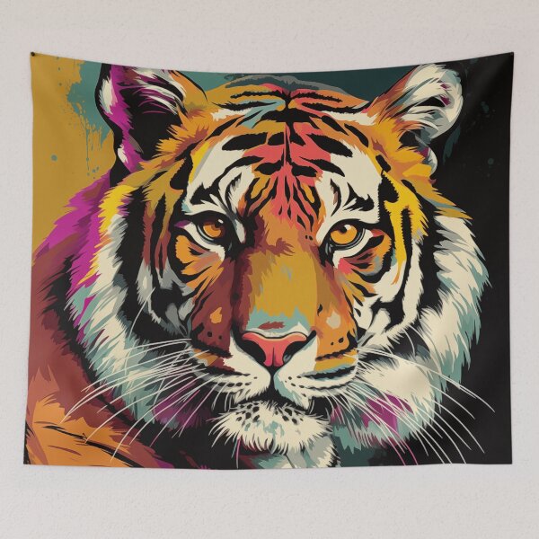 Item preview, Tiger Popart designed and sold by RedHandedOD.