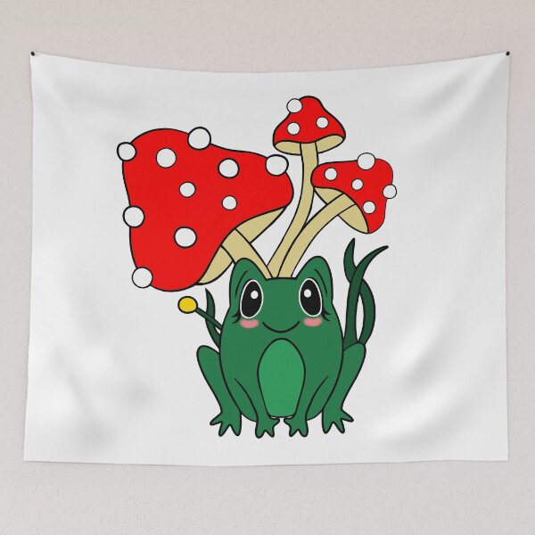 Item preview, Cute Frog And Mushrooms designed and sold by Sartoris Art.