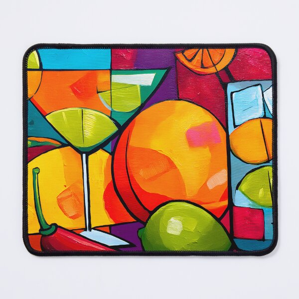 Item preview, Celebrate Cinco de Mayo with Tacos Cocktails and Citrus Bursts in a Bold Geometric Fiesta designed and sold by OlfactoART Studio.