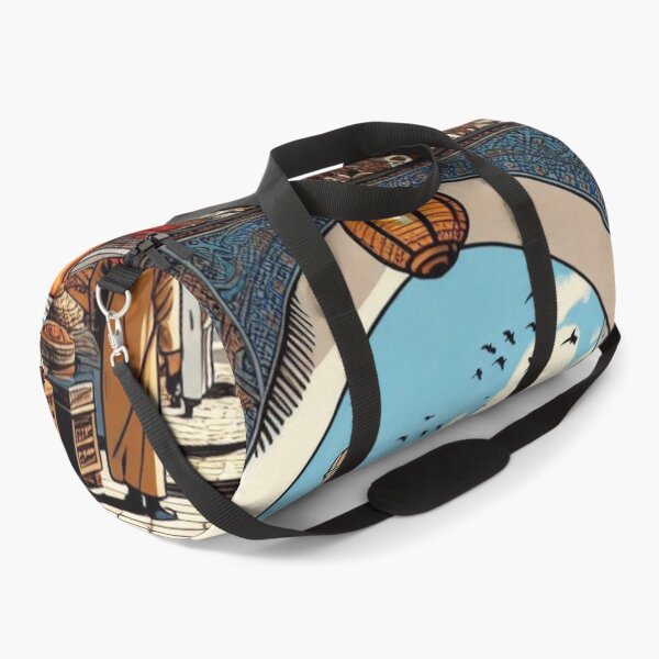 Item preview, Tunis City with Traditional Market – Colorful Tunisian Urban Scene, an AI-Generated Design for Tourists and City Lovers designed and sold by knalpot-design.