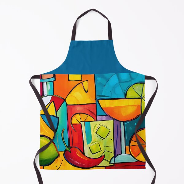 Item preview, Add Zest to Cinco de Mayo with Bold Fruits Cocktail Glass and Chili Pepper in a Dynamic Geometry designed and sold by OlfactoART Studio.