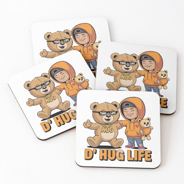 Item preview, D’ Hug Life Funny Teddy Bear Gangster Hoodie – Cute Gangsta Streetwear designed and sold by Uduppukadai.