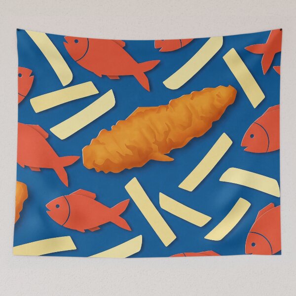 Item preview, Fish and Chips designed and sold by StitchNRebl.