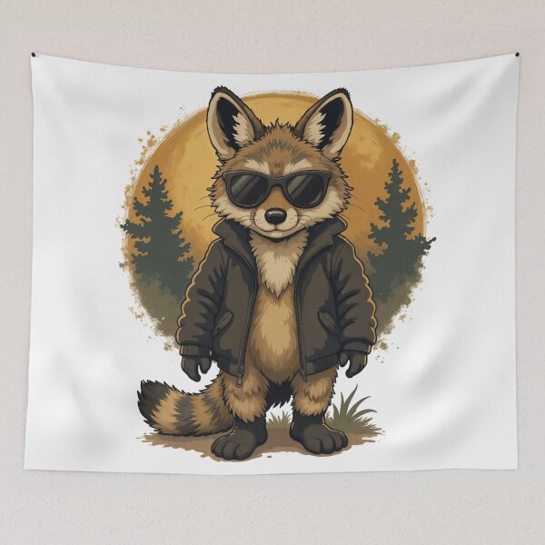 Item preview, Stylish Aardwolf Sunset - Cool and Nature-Inspired Design designed and sold by latelierdechris.