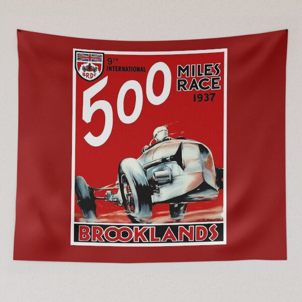 Item preview, Brooklands Vintage 1937 United Kingdom Automobile  Racing Advertising Print designed and sold by posterbobs.