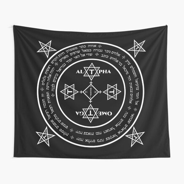 Item preview, The Magical Circle of Solomon (White on Black) designed and sold by Sawset.