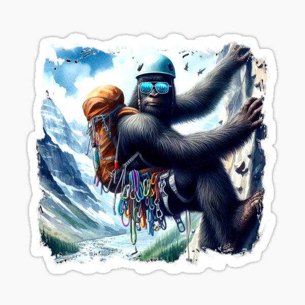 Item preview, Rock climbing Bigfoot designed and sold by NativeGraffix.