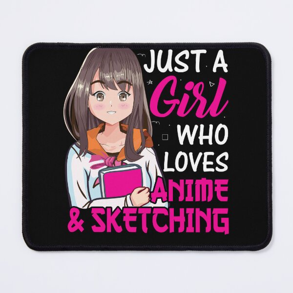 Item preview, Anime & Sketch Design: Cute Manga Girl Motif for Creatives designed and sold by KolbaVison.
