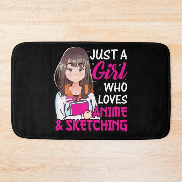 Item preview, Anime & Sketch Design: Cute Manga Girl Motif for Creatives designed and sold by KolbaVison.