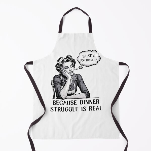 Item preview, Dinner Struggle Mom Humor - Funny Cooking Retro Simple Design designed and sold by BeaverFriends.