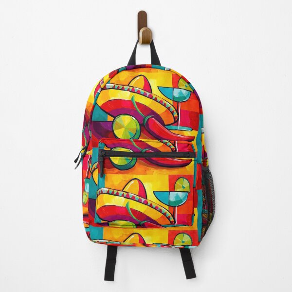 Item preview, Cinco de Mayo Mexican Fiesta with Sombrero Chili Pepper Lime and Margarita in Bold Geometric Style designed and sold by OlfactoART Studio.