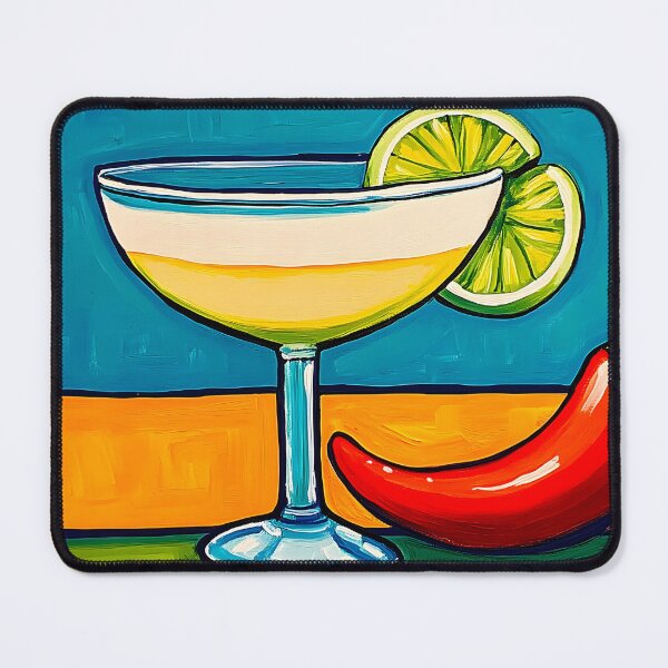 Item preview, Raise a Glass to Cinco de Mayo with a Zesty Lime Cocktail and Fiery Red Chili Pepper designed and sold by OlfactoART Studio.