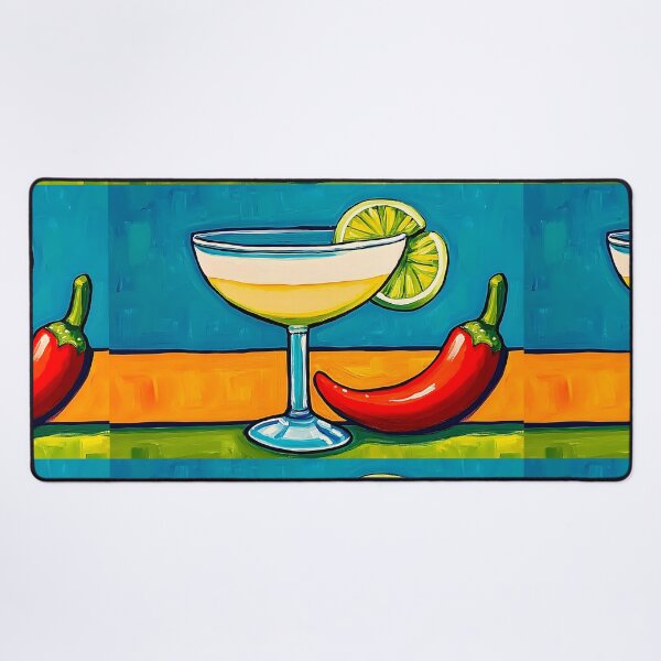 Item preview, Raise a Glass to Cinco de Mayo with a Zesty Lime Cocktail and Fiery Red Chili Pepper designed and sold by OlfactoART Studio.