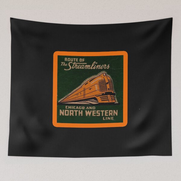 Item preview, Vintage Chicago and Northwestern Line - Route Of The Streamliners designed and sold by QuayTradingCo.