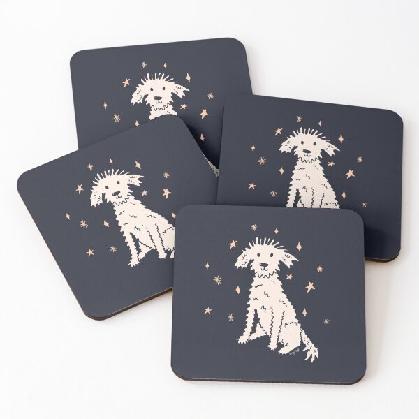 Item preview, Starry dog on black designed and sold by SaryandSaff.