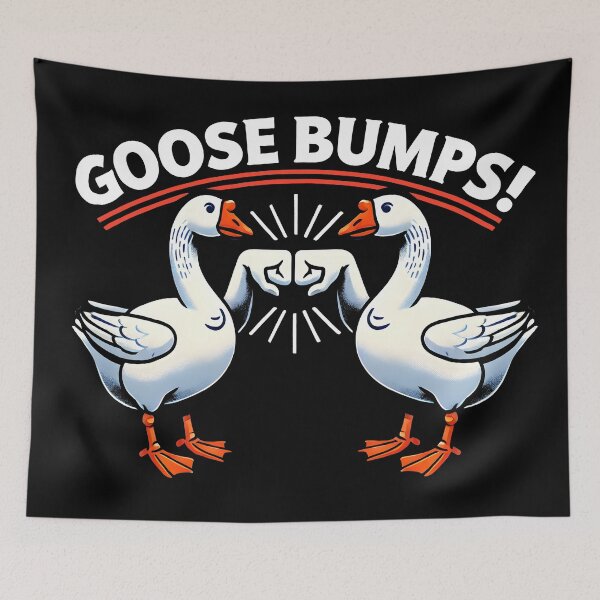 Item preview, Funny Goose Bumps Pun Cartoon Goose Fist Bump Design designed and sold by DrawHandArt.