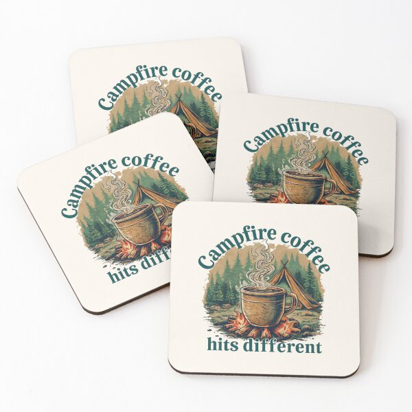 Item preview, Campfire Coffee Hits Different  designed and sold by DemureArtsy.