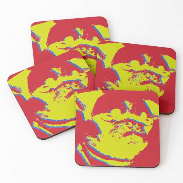Item preview, Red Yellow Blue Pug On Red Bak designed and sold by volcanix.